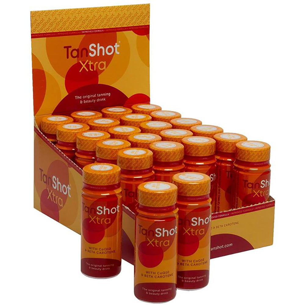 Tanshot Xtra Tanning & Beauty Drink Tanshots (24 bottles + display box)